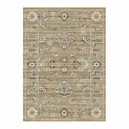 AURIC 3562-0010-BEIGE Colosseo Area Rug- Beige - 3 ft. 3 in. x 4 ft. 11 in. AU3180511